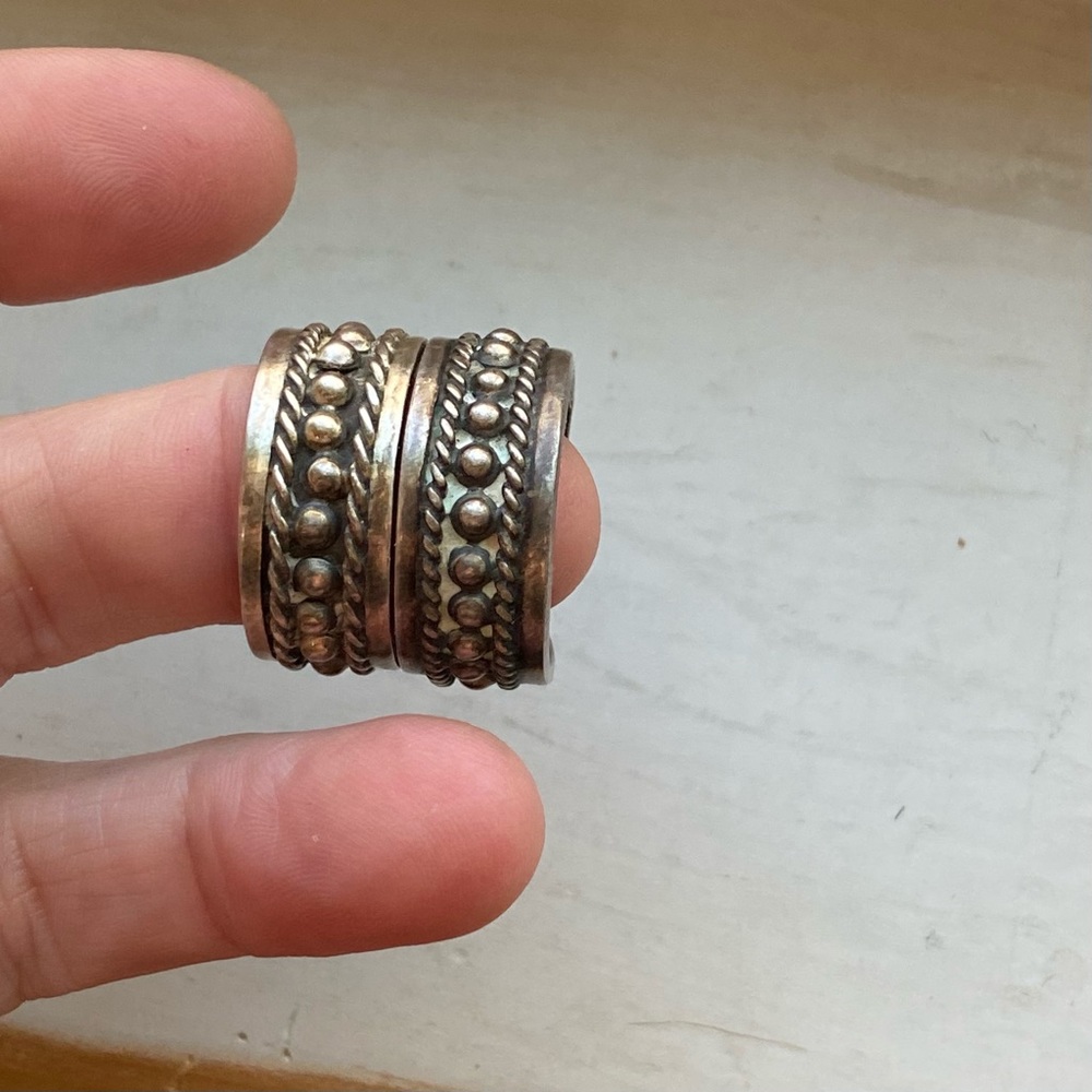 Vintage sterling earrings - Picture 2 of 5